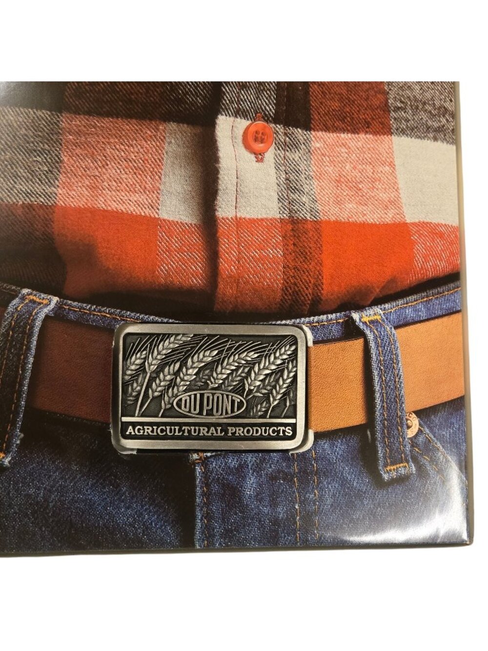 Dupont Advertising Belt Buckle In Original Box Farm Agriculture Collectible